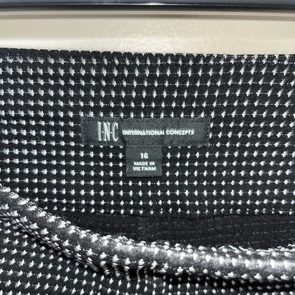 INC Black and White Patterned Pants - Picture 3 of 4